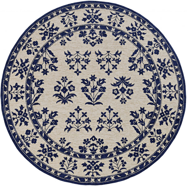 90 X 90 Sand or  Blue Polypropylene Rug