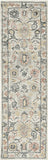 8'x11' Ivory Hand Tufted Space Dyed Floral Traditional Indoor Area Rug