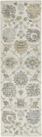 5'x7' Ivory Hand Tufted Space Dyed Floral Traditional Indoor Area Rug