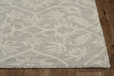 8'x11' Grey Hand Tufted Space Dyed Ogee Indoor Area Rug