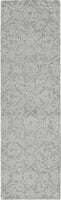 8'x11' Grey Hand Tufted Space Dyed Ogee Indoor Area Rug