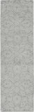 8'x11' Grey Hand Tufted Space Dyed Ogee Indoor Area Rug