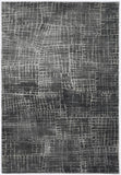 8'x10' Grey Machine Woven Abstract Scratch Indoor Area Rug