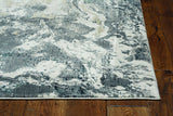 5'x7' Grey Hand Loomed Traditional Floral Indoor Area Rug