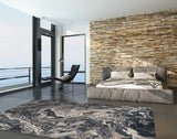 5'x7' Grey Hand Loomed Traditional Floral Indoor Area Rug