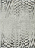6' x 9' Ivory or Grey Faded Geometric Lines Indoor Area Rug