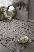 96 X 96 Ivory or Grey Polyester Rug