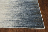 5' x 8' Ivory or Blue Gradient Bordered Indoor Area Rug