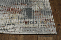2' x 7' Grey or Brick Polypropylene and Polyester Runner Rug