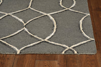 108 X 156 Charcoal Wool or Viscose Rug