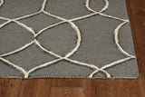 108 X 156 Charcoal Wool or Viscose Rug