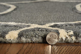 108 X 156 Charcoal Wool or Viscose Rug