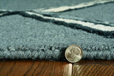 12'x15' Charcoal Silver Hand Tufted Diamond Pattern Indoor Area Rug