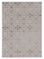 94 X 130 Ivory or Silver Polypropylene or Polyester Rug