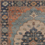 2' x 4' Blue Jute or Polyester Area Rug