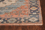 2' x 4' Blue Jute or Polyester Area Rug