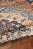 2' x 4' Blue Jute or Polyester Area Rug