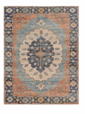 2' x 4' Blue Jute or Polyester Area Rug