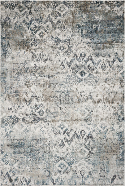 5'x8' Teal Machine Woven Distressed Traditional Indoor Area Rug