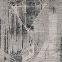 5'x8' Grey Machine Woven Abstract Geometric Indoor Area Rug