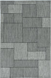 5' x 8' Grey Geometric Patterns Area Rug