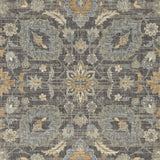 2'x3' Taupe Machine Woven Vintage Floral Traditional Indoor Accent Rug