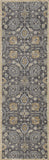 2'x3' Taupe Machine Woven Vintage Floral Traditional Indoor Accent Rug