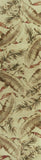 4'x6' Ivory Hand Tufted Tropical Leaves Indoor Area Rug
