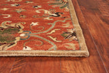 6' Sienna Orange Hand Tufted Traditional Round Indoor Area Rug