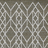 4'x6' Grey Machine Woven UV Treated Geometric Indoor Outdoor Area Rug