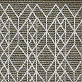 8'x10' Grey Machine Woven UV Treated Geometric Indoor Outdoor Area Rug