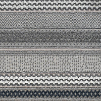 7' x 9' Taupe Geometric Pattern Indoor Outdoor Area Rug