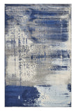7'x10' Ice Blue Machine Woven Abstract Indoor Area Rug