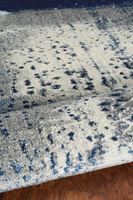 7'x10' Ice Blue Machine Woven Abstract Indoor Area Rug