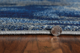 7'x10' Ice Blue Machine Woven Abstract Indoor Area Rug