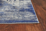 7'x10' Ice Blue Machine Woven Abstract Indoor Area Rug