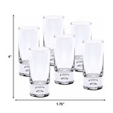 Mouth Blown Crystal 6 Pc Shot or Vodka Glass Set  3 oz