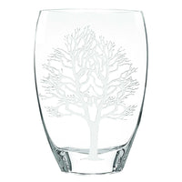12 Mouth Blown Frosted Crystal European Made Tree Of Life Vase