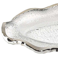 14 Mouth Blown Wavy Edge Silver Platter