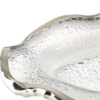 14 Mouth Blown Wavy Edge Silver Platter