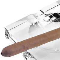 7 Hand Crafted Square Crystal Cigar Ash Tray