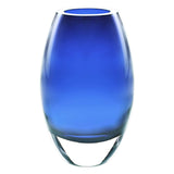 9 Mouth Blown Crystal European Made Midnight Blue Crystal Vase