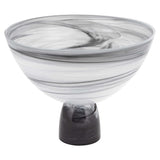 10 Mouth Blown Polish Glass Footed Centerpiece Bowl