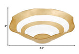 85 Glass Authentic Gold Leaf Decorated All Purpose Bowl