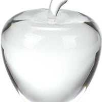 Solid Crystal Apple Paperweight