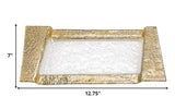 13" Handcrafted Gold Snack or Vanity Tray