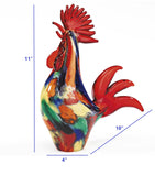 11 MultiColor Artistic Glass Rooster
