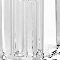 Handcrafted Optical Crystal and Silver Large Size Salt and Pepper Shakers