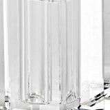 Handcrafted Optical Crystal and Silver Large Size Salt and Pepper Shakers