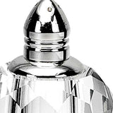 Handcrafted Optical Crystal and Silver Pair of Salt and Pepper Shakers